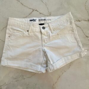 Mossimo Supply Co. White Stretchy Jean Shorts
